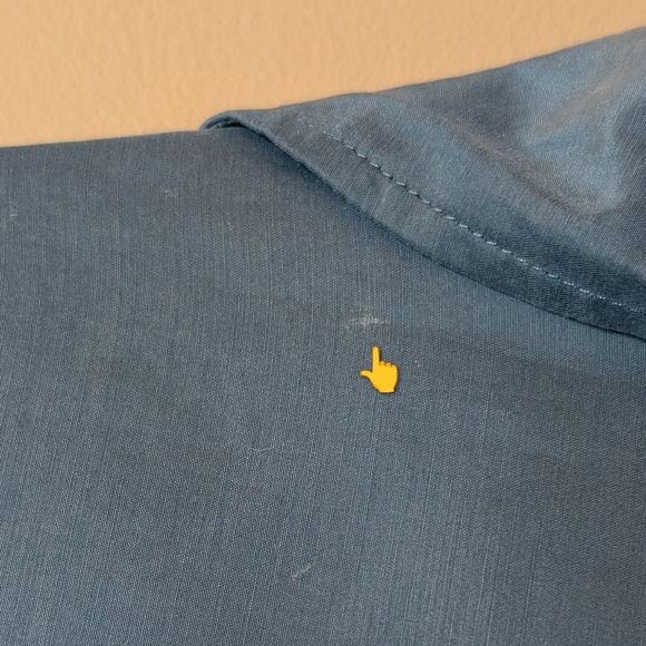 J. Jill silk-blend button-down shirt in a blue size 2X long sleeve blouse career - Picture 6 of 7